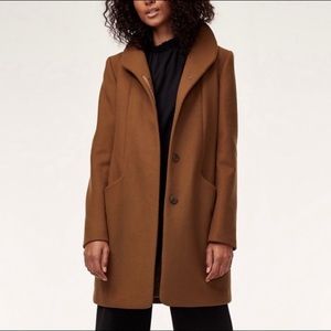 Like New Aritzia Wilfred Cocoon Coat in Cigar
